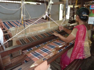 Handloom factory.  This is how most of your clothing starts out.