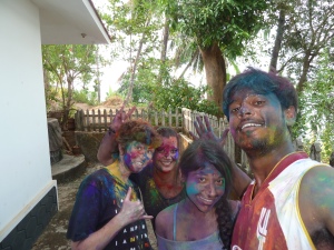 We had our own Holi festival.